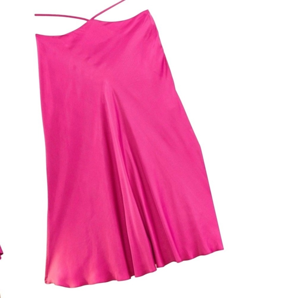 Farm Rio Pink Tied Midi Skirt Womens Medium Fuchsia Travel Summer Feminine NEW